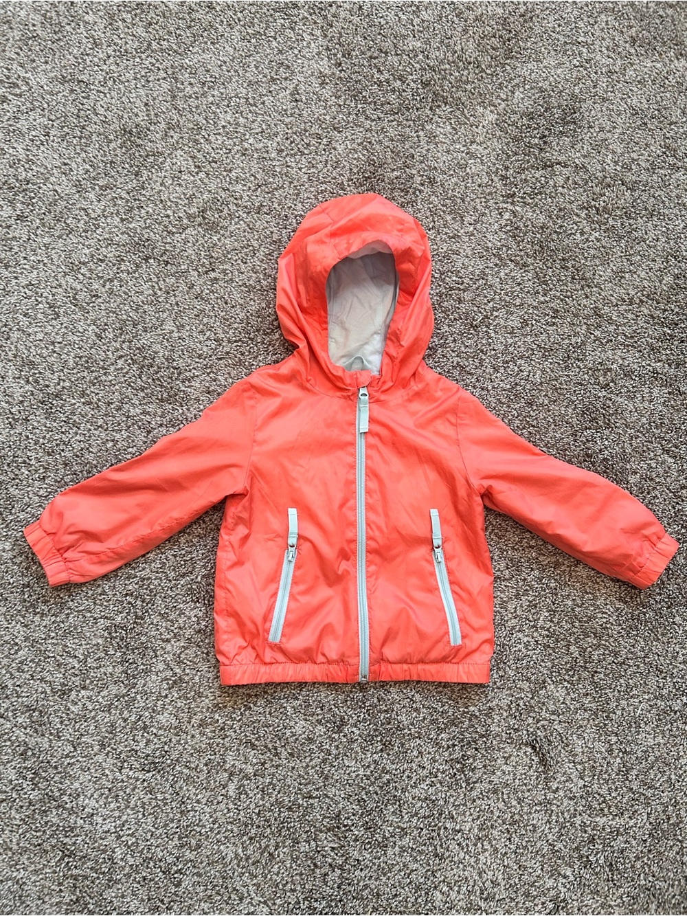 Cat & Jack Coral Hooded Kids Rain Jacket
